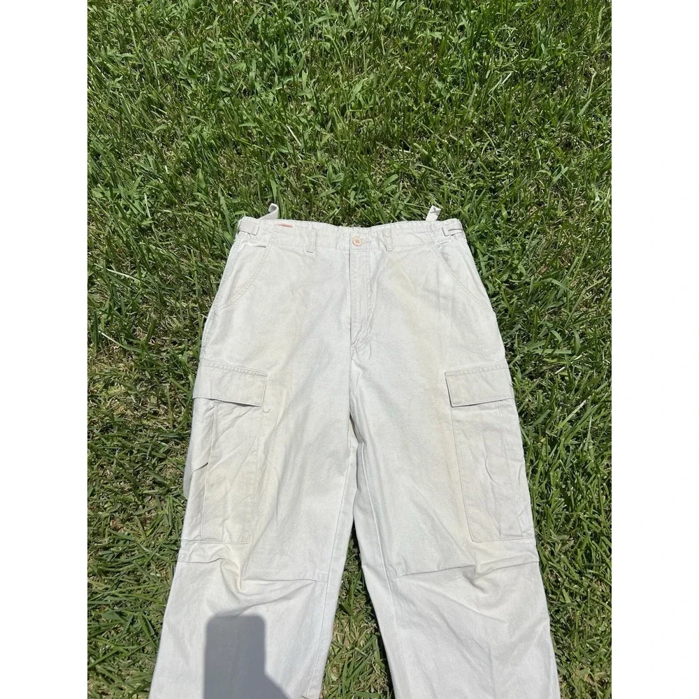 Vintage 90s Banana Republic Tan Safari Cargo Pants 32x33.5